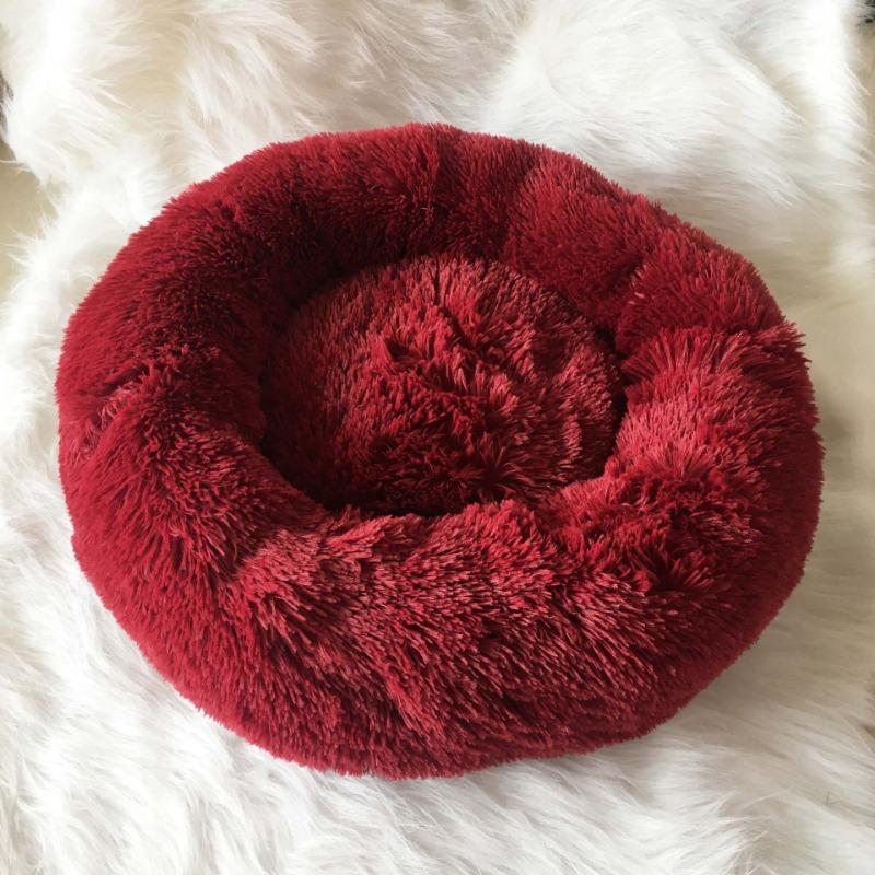 Vivolux | PawNest Beruhigendes Donut-Katzenbett | Rundes Plüsch Nest | Stresslindernd & Gemütlich | Perfekt für Katzen & kleine Hunde
