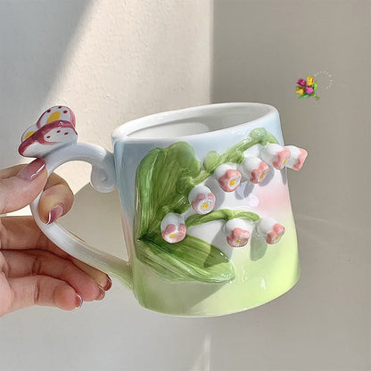 Vivolux | Frendorf 3D Floral Handbemalte Tasse