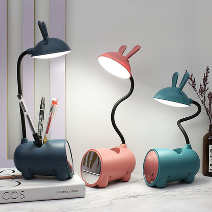 Vivolux | BunnyGlow Kreative LED Touch-Lampe mit Stifthalter | USB-Ladefunktion | Schreibtischlampe | Kinderzimmer Deko