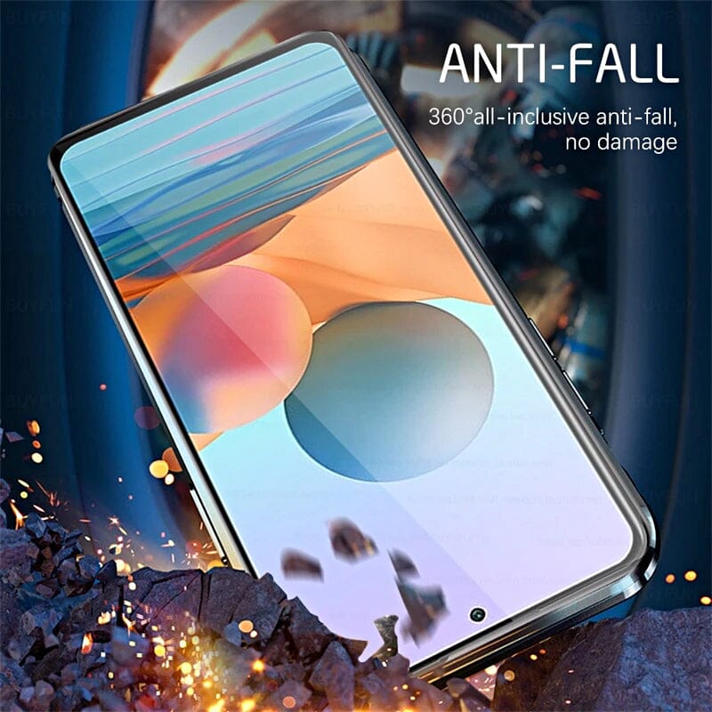 Vivolux | Magnetisches gehärtetes Glas doppelseitige Handyhülle für Samsung