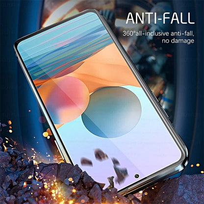 Vivolux | Magnetisches gehärtetes Glas doppelseitige Handyhülle für Samsung