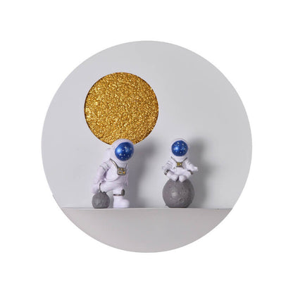 Vivolux | Zeitgenössische kreative Eisenharz runde Astronaut LED Wandleuchte Lampe für Schlafzimmer