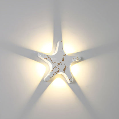Vivolux | Zeitgenössische Einfachheit Aluminium Seestern Design LED wasserdichte Wandlaterne Lampe für Außenterrasse