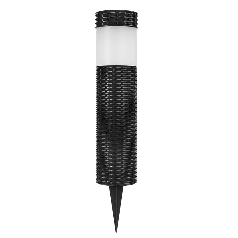 Vivolux | Outdoor Solar Rattan Zylindrisches LED Garten Rasen Boden Einbau Landschaftslicht