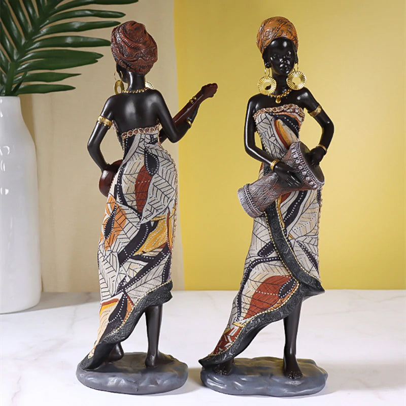 Vivolux | Afrikanische weibliche Musiker-Skulptur