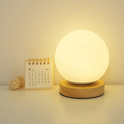 Vivolux | Modern Minimalist Runde USB wiederaufladbare LED Nachttischlampe