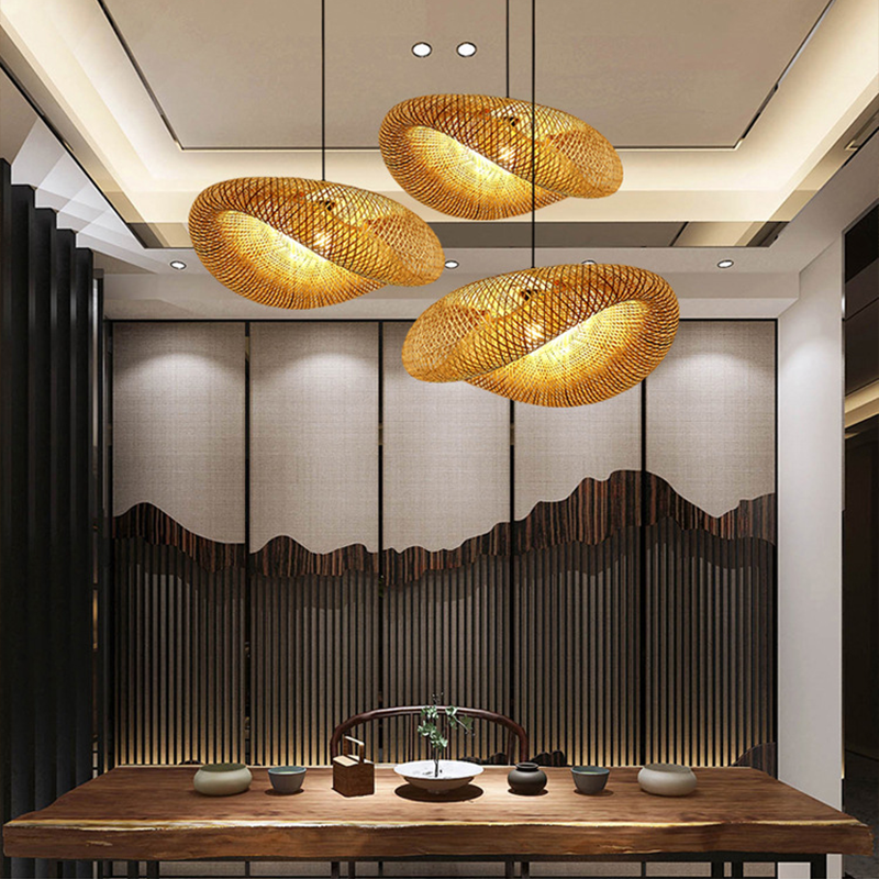 Vivolux | Rattan Gewebtes Bambus -Pendellicht - Led - Licht