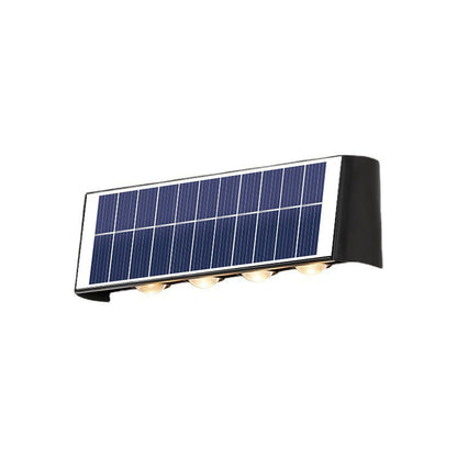 Vivolux | Moderne Einfachheit Solar Wasserfest Rechteckige ABS PMMA LED Wandleuchte Lampe Für Außenpatio