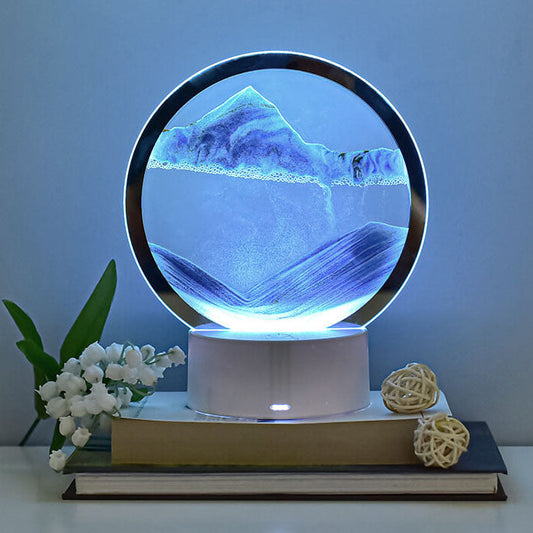 Vivolux | Kreative Runde Sanduhr Quicksand 3D LED Nachtlicht Tischlampe