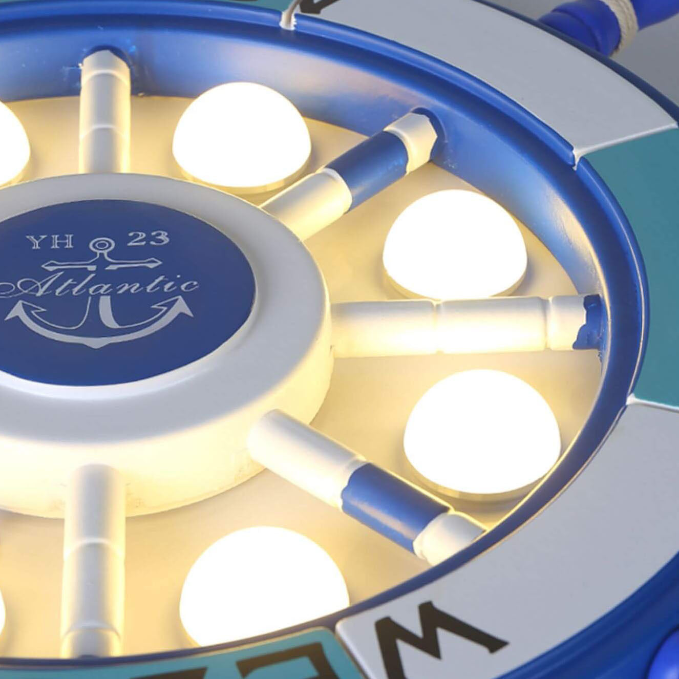 Vivolux | NautiGlow Kinderzimmer LED Deckenlampe | Segelboot-Design | Cartoon-Stil | Stimmungsvolle Beleuchtung