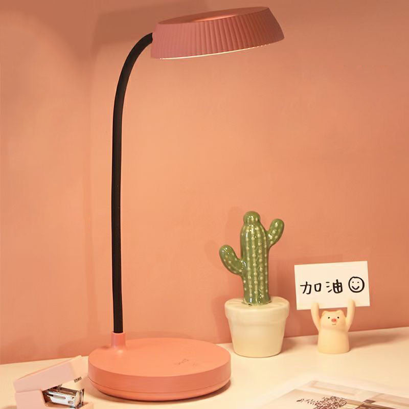 Vivolux | Nordic Minimalist Rundplatte LED Touch Augenschutz USB Schreibtischlampe