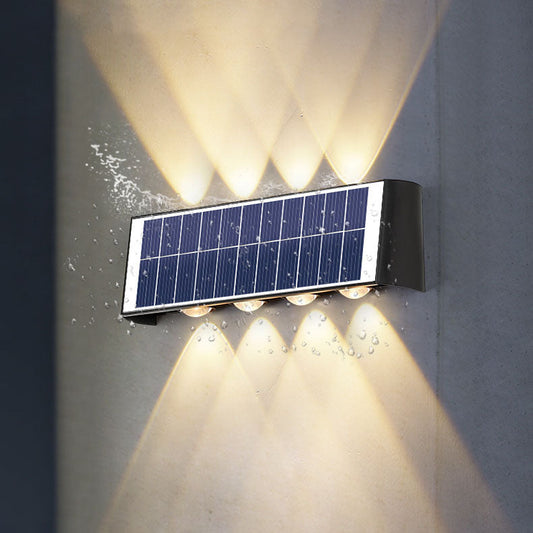 Vivolux | Moderne Einfachheit Solar Wasserfest Rechteckige ABS PMMA LED Wandleuchte Lampe Für Außenpatio