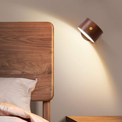 Vivolux | Einfache Holz USB wiederaufladbare Touch-Magnet LED Nachtlicht Wand Sconce Lampe
