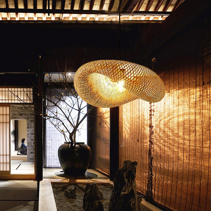 Vivolux | Rattan Gewebtes Bambus -Pendellicht - Led - Licht