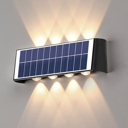 Vivolux | Moderne Einfachheit Solar Wasserfest Rechteckige ABS PMMA LED Wandleuchte Lampe Für Außenpatio