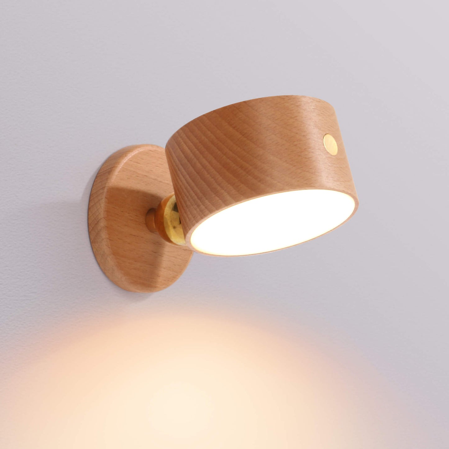 Vivolux | Einfache Holz USB wiederaufladbare Touch-Magnet LED Nachtlicht Wand Sconce Lampe