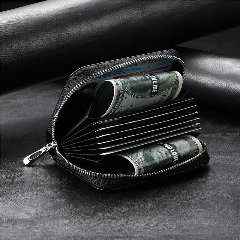 Vivolux | Intelligente AirTag-Reißverschluss-RFID-Leder-Geldbörse