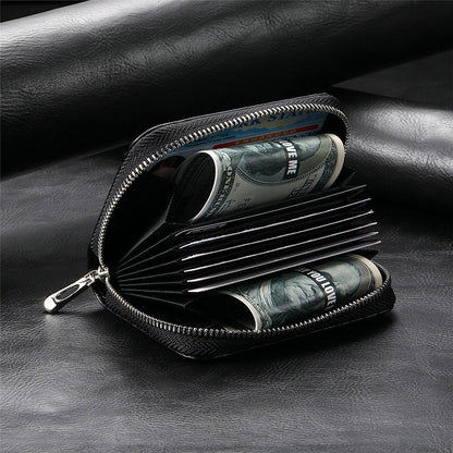 Vivolux | Intelligente AirTag-Reißverschluss-RFID-Leder-Geldbörse