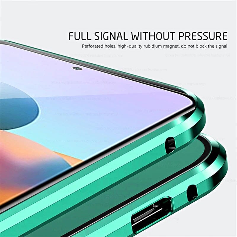Vivolux | Magnetisches gehärtetes Glas doppelseitige Handyhülle für Samsung