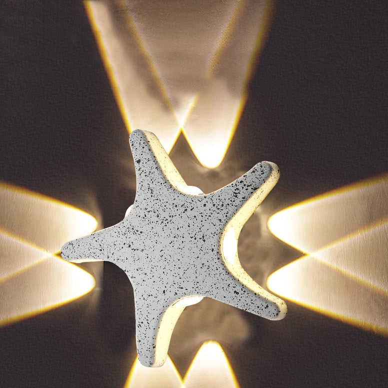 Vivolux | Zeitgenössische Einfachheit Aluminium Seestern Design LED wasserdichte Wandlaterne Lampe für Außenterrasse