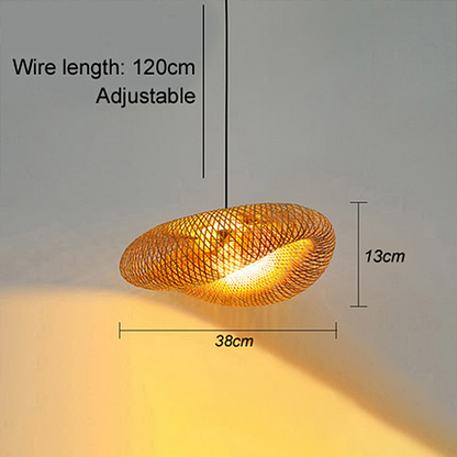 Vivolux | Rattan Gewebtes Bambus -Pendellicht - Led - Licht