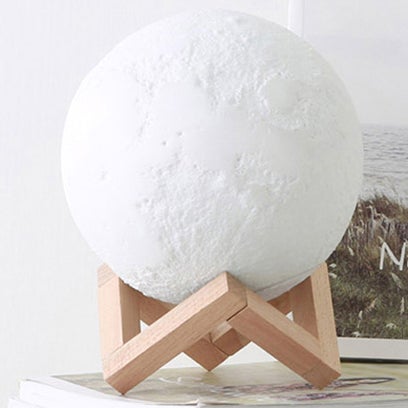 Vivolux | Kreative Mini Wiederaufladbare 3D Gedruckte Mond 1-Licht LED Tischlampe