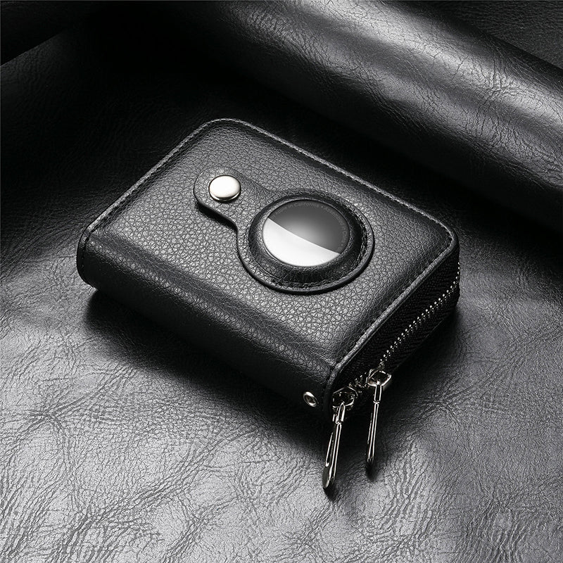 Vivolux | Intelligente AirTag-Reißverschluss-RFID-Leder-Geldbörse