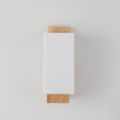 Vivolux | Moderner minimalistischer Massivholz Quadrat Glas Säulen 1-Lampe Wand sconces Leuchte