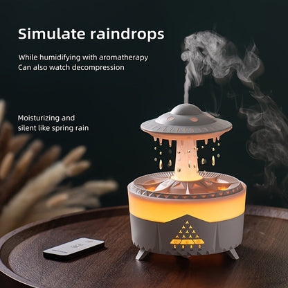Vivolux | Entspannender Regenstropfen Aromatherapie Ätherisches Öl Diffusor - LED Licht & Luftbefeuchter