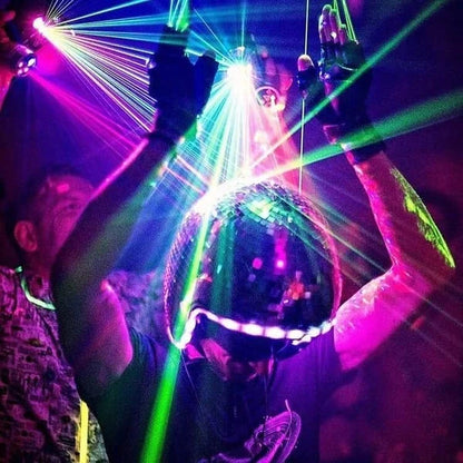 Disco-Kugel-Helm mit einziehbarem Visier