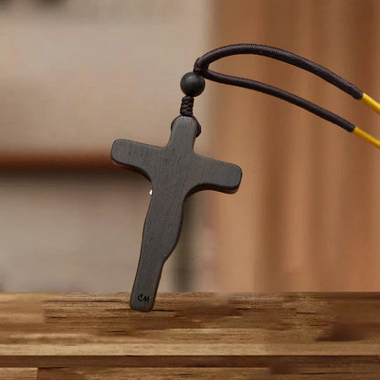 Vivolux | Jesus-Kreuz-Halskette aus Holz