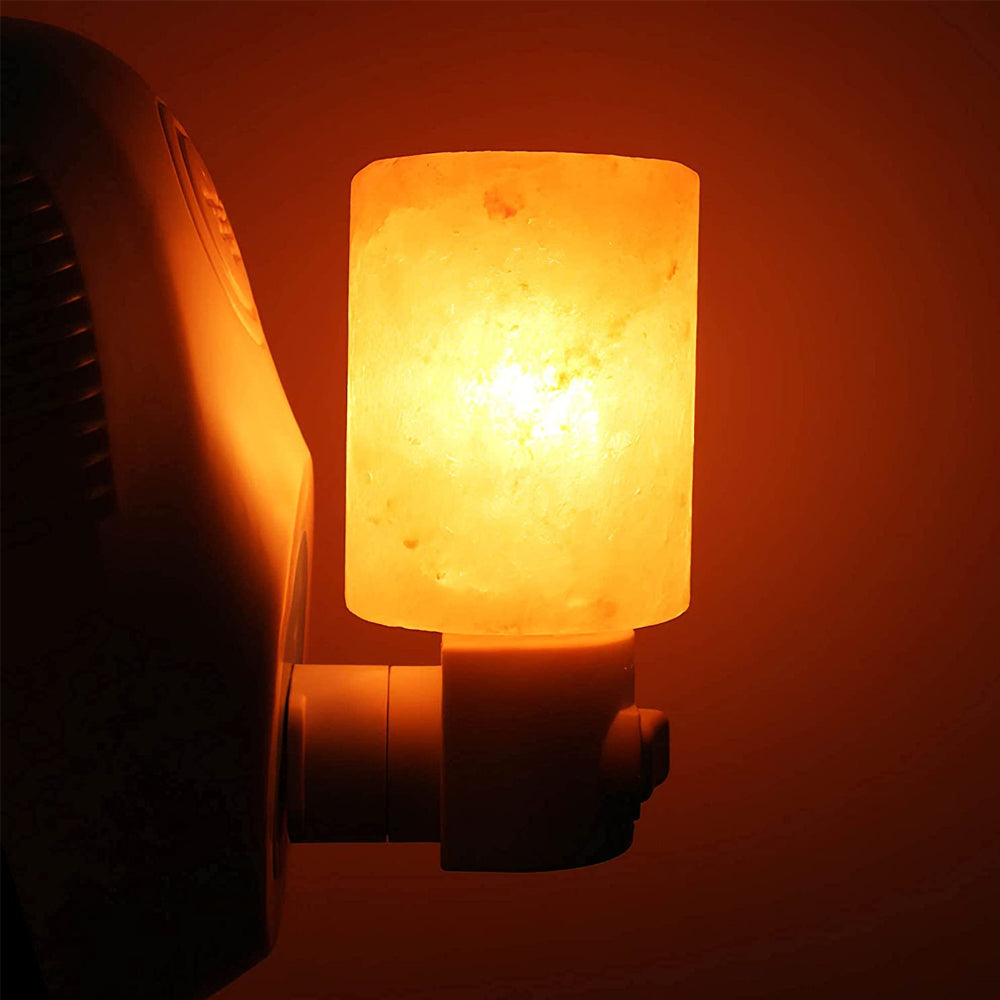 Vivolux | Naturkristall Himalaya Salzlampe | Stecker Nachttischlampe