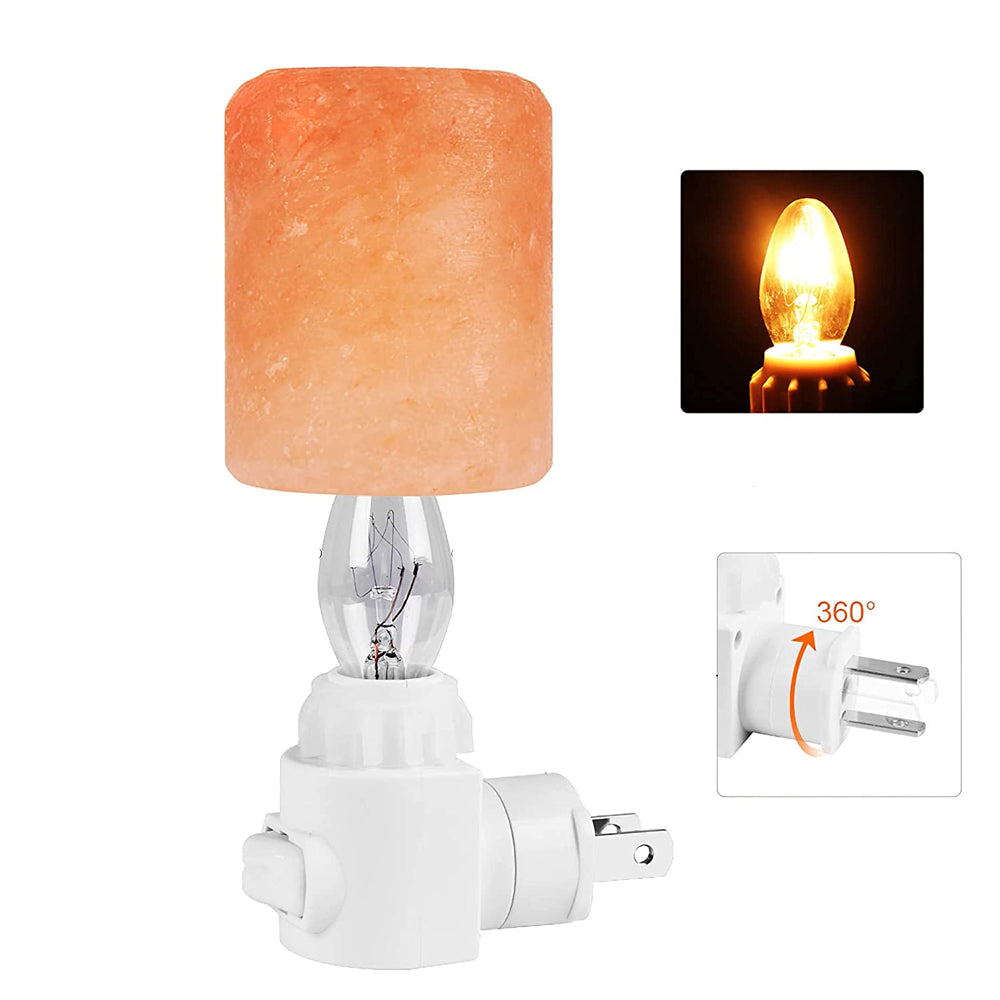 Vivolux | Naturkristall Himalaya Salzlampe | Stecker Nachttischlampe