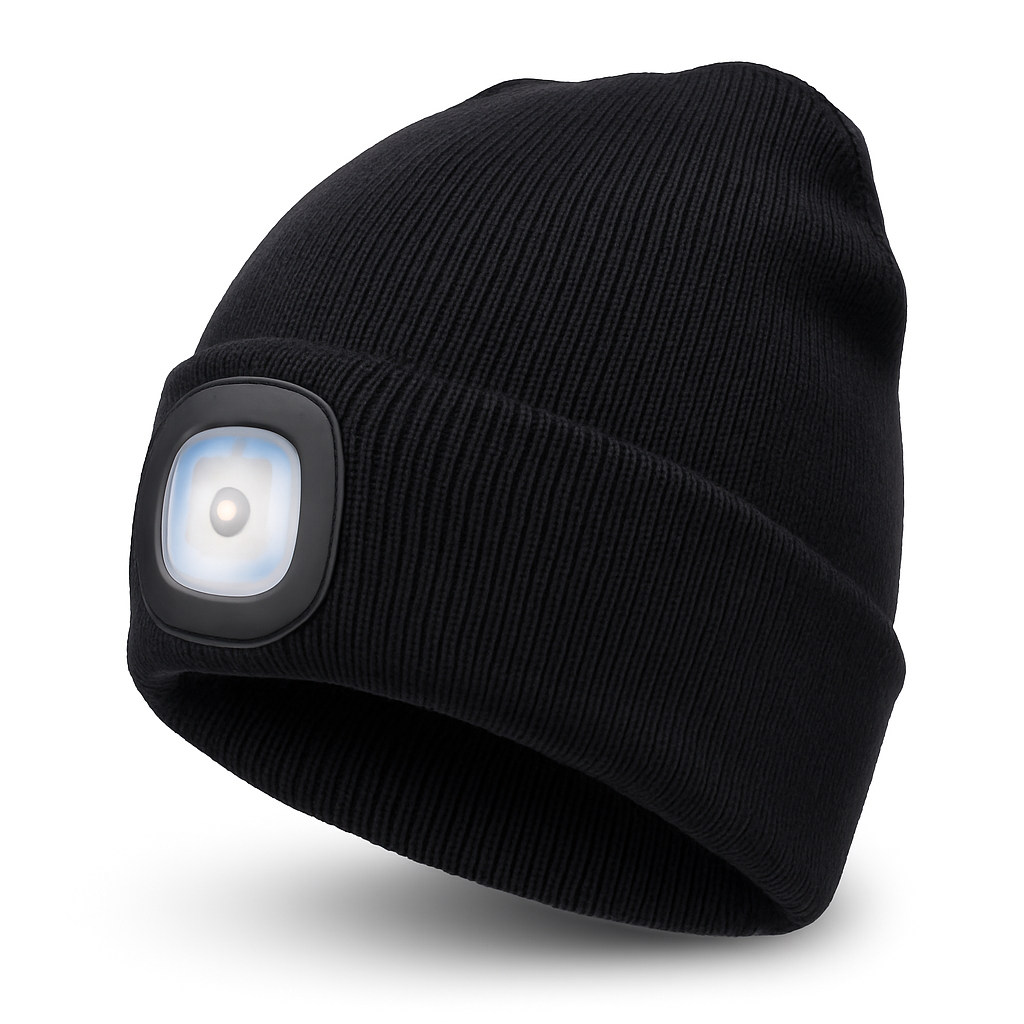 Vivolux | Beanie-Hut mit wiederaufladbarem LED-Scheinwerfer
