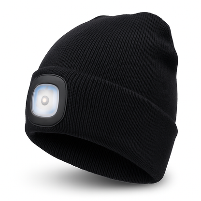 Vivolux | Beanie-Hut mit wiederaufladbarem LED-Scheinwerfer