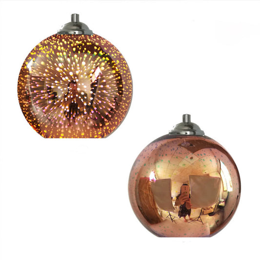 Vivolux | Moderne kreative 3D bunte Feuerwerksglas 1-Licht Kuppel Pendelleuchte