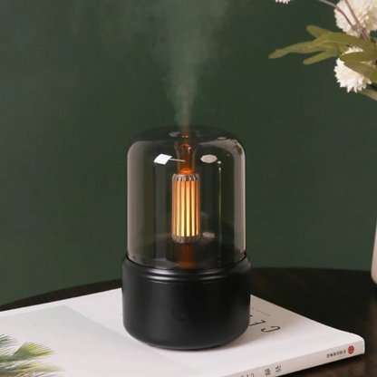 Vivolux | Retro Aroma Diffuser mit Nachtlicht - USB ätherischer Öl-Luftbefeuchter für Zuhause und Büro