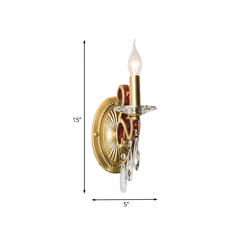 Vivolux | 1 Glühlampe Wandleuchte Traditionelle Goldene Kegelförmige Wohnzimmer Wandlampe mit/ohne Stoffschirm