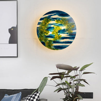 Vivolux | Wohnzimmer Flach Planet Wandlicht Acryl Modern Kreativ Mehrfarben Wandlampe