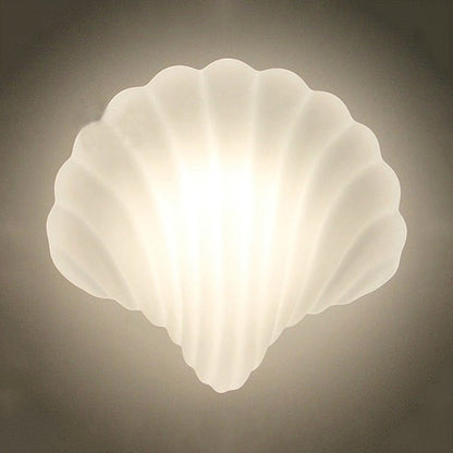 Vivolux | Schlafzimmer Stillraum Muschel Wandlampe Acryl 1 Licht Wunderschöne moderne Wandleuchte in Weiß