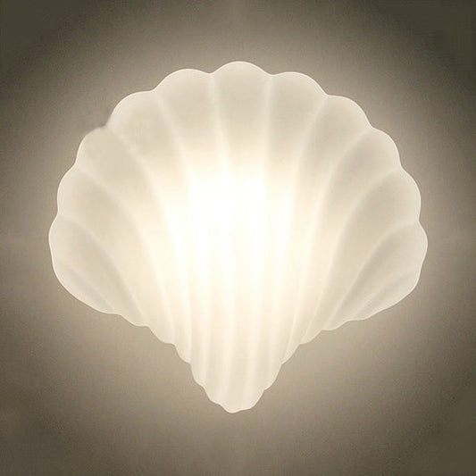 Vivolux | Schlafzimmer Stillraum Muschel Wandlampe Acryl 1 Licht Wunderschöne moderne Wandleuchte in Weiß