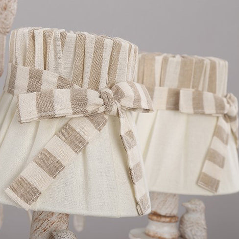 Vivolux | Kreative Rockförmige Wandlampe mit Vogel 1 Licht Harz Stoff Wandleuchte in Beige für den Kindergarten