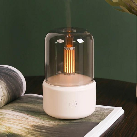 Vivolux | Retro Aroma Diffuser mit Nachtlicht - USB ätherischer Öl-Luftbefeuchter für Zuhause und Büro
