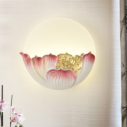 Vivolux | Hars Lotus/Berg-Maan Muurlamp Chinese Wit LED Wandlamp voor Gastenkamer