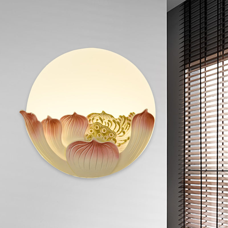 Vivolux | Hars Lotus/Berg-Maan Muurlamp Chinese Wit LED Wandlamp voor Gastenkamer