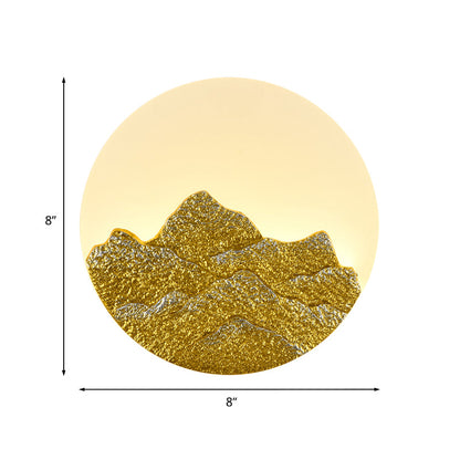 Vivolux | Hars Lotus/Berg-Maan Muurlamp Chinese Wit LED Wandlamp voor Gastenkamer