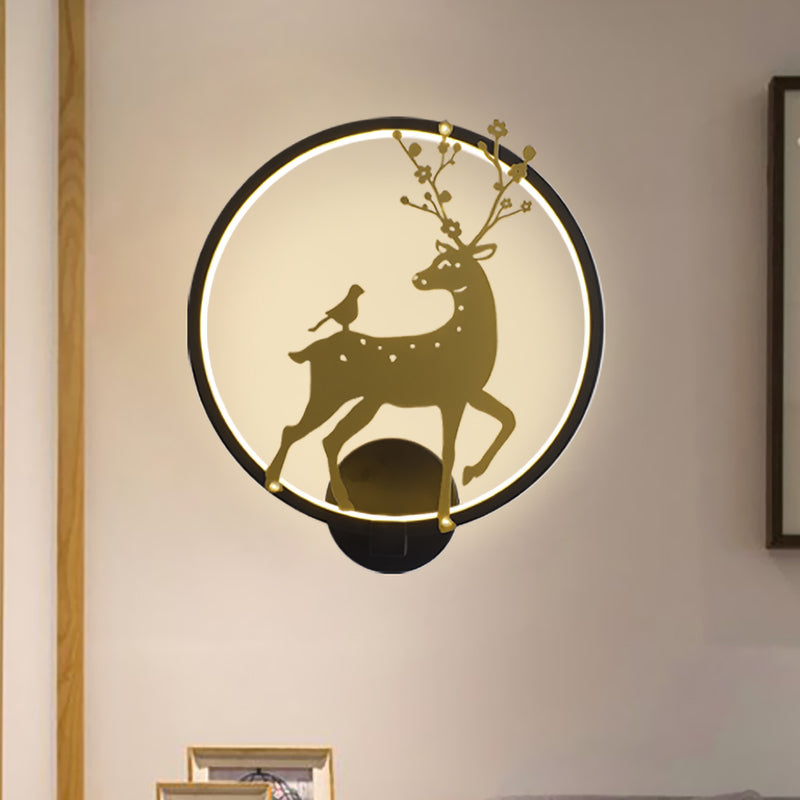 Vivolux | Sika Deer/Elephant Aluminium Wandlamp Modernistisch Zwart-Goud LED Wandmontage Licht voor Salon
