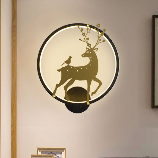 Vivolux | Sika Deer/Elephant Aluminium Wandlamp Modernistisch Zwart-Goud LED Wandmontage Licht voor Salon