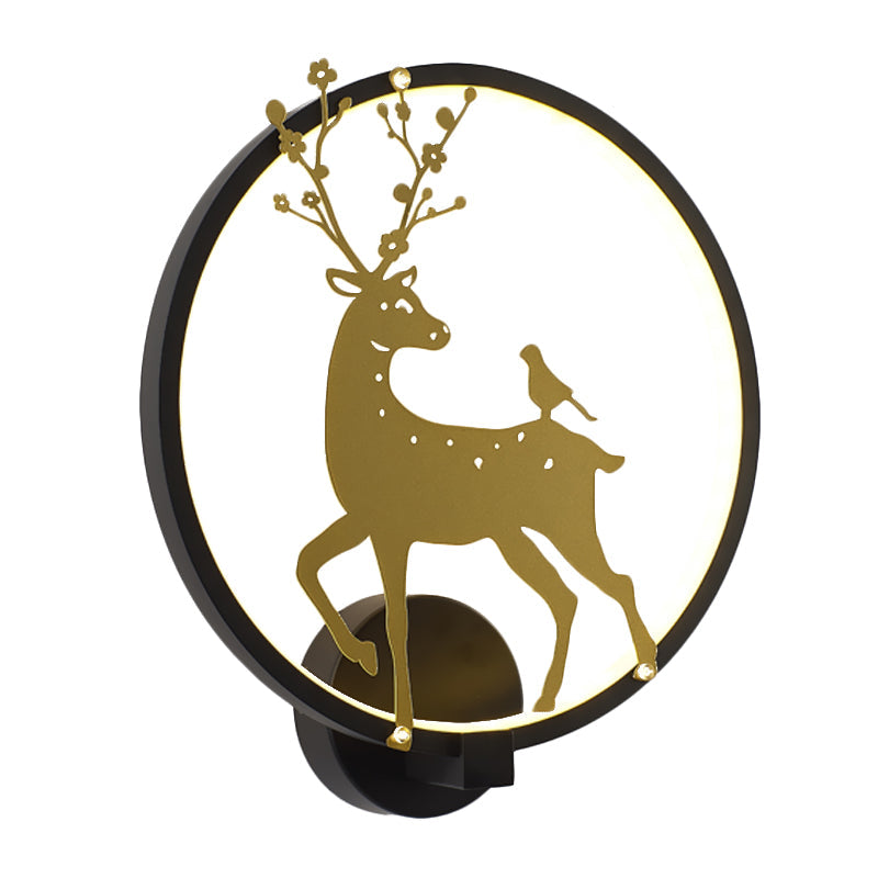 Vivolux | Sika Deer/Elephant Aluminium Wandlamp Modernistisch Zwart-Goud LED Wandmontage Licht voor Salon
