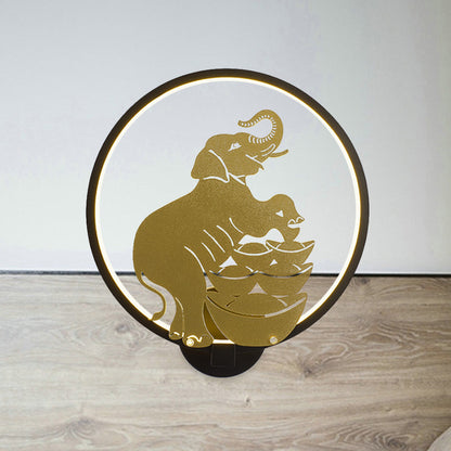 Vivolux | Sika Deer/Elephant Aluminium Wandlamp Modernistisch Zwart-Goud LED Wandmontage Licht voor Salon